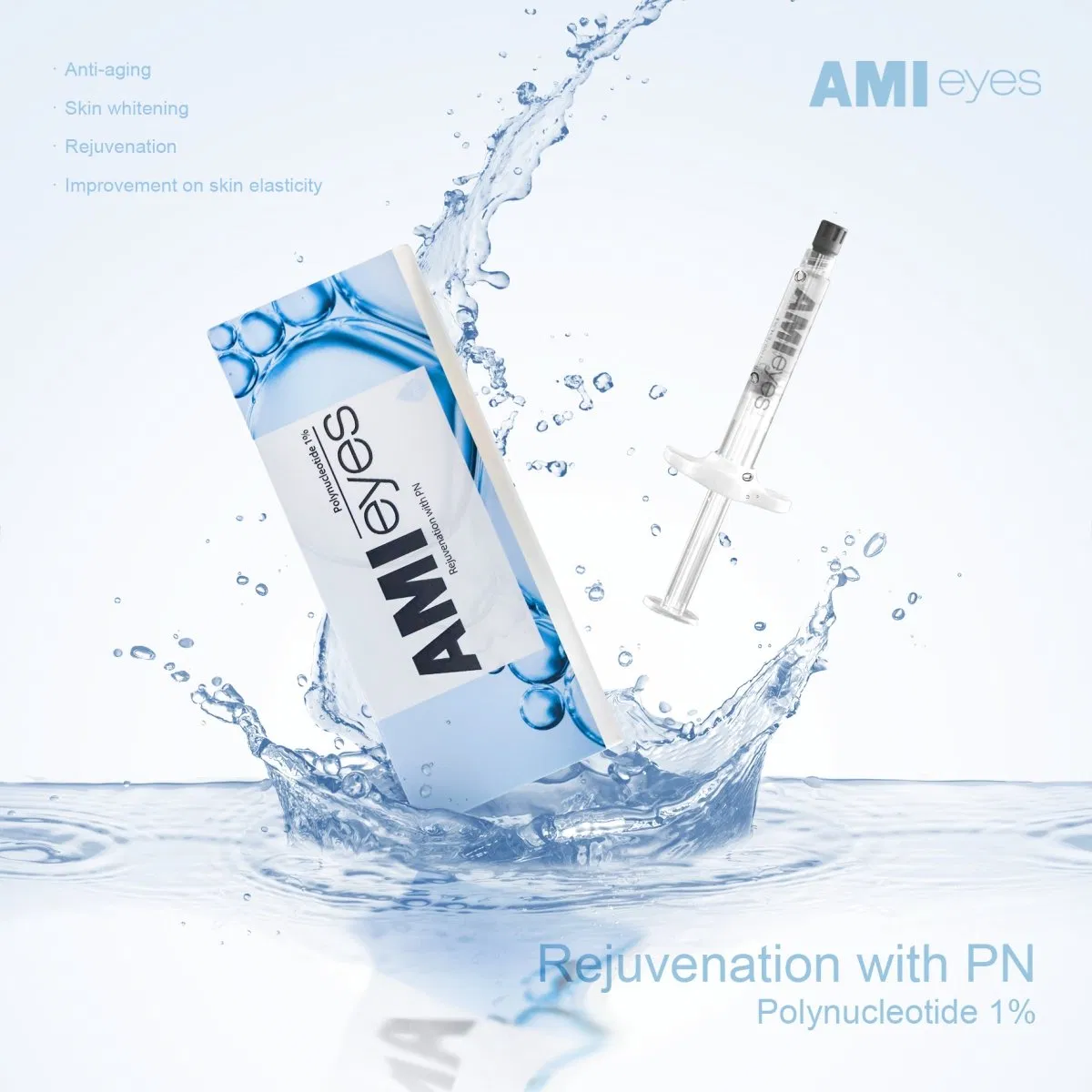 Ami Eye Lumi Eyes 2ml Cross-Linked Pdrn Mesotherapy of The Eve Area Tear Trough Filling Effect Remove Dark Circle Eyes Care