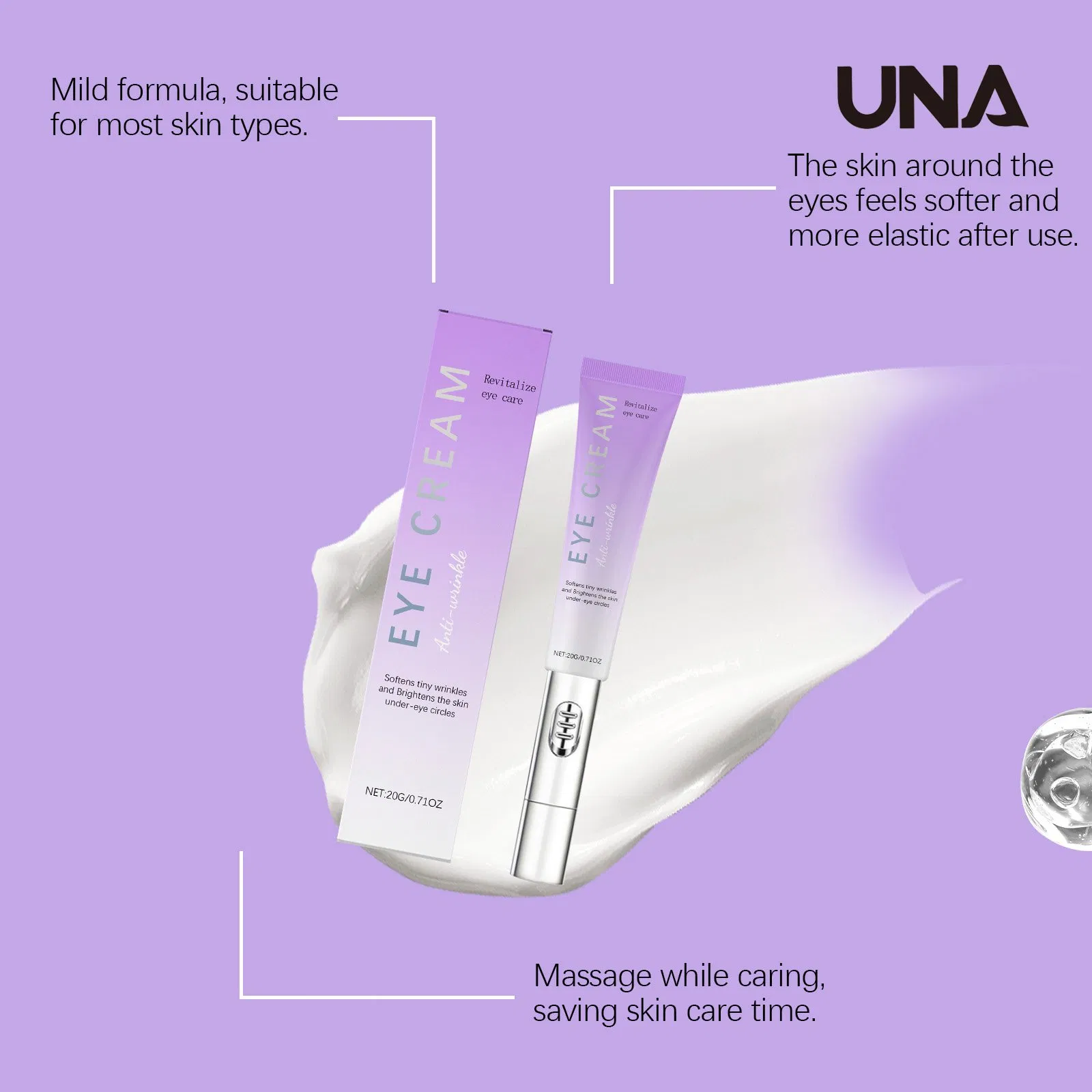 Eye Cream - Gently Cares for and Nourishes Skin, Hydrates and Smoothes Eye Area, Daily Moisturizing Eye Care Cream