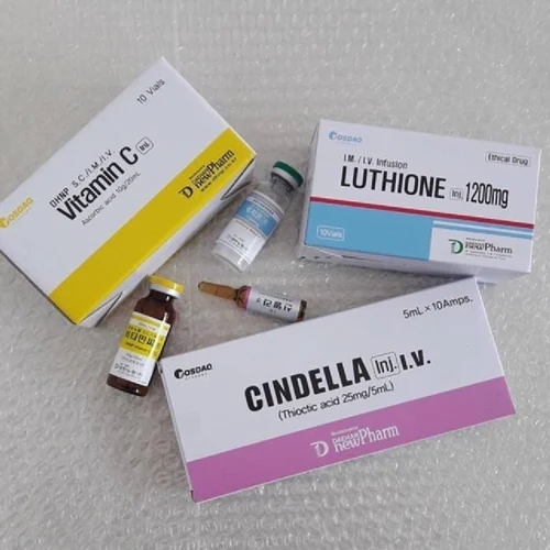 Korea Cindella Luthione 1200mg Glutathione Whitening Vitamin C 10ml*10 Skin Care