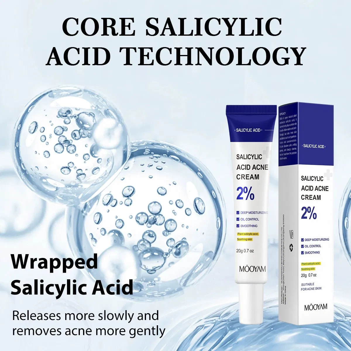 Salicylic Acid Cream Facial Skin Repair Lightening Hyaluronic Acid Acne Removal Cream Skin Care Face Cream