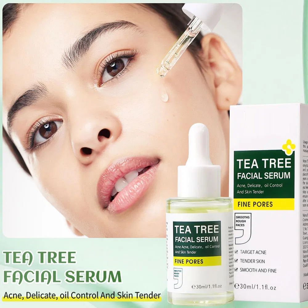 Private Label Facial Skin Care Acne Removal Oil Control Whitening Hydration Tea Tree Facial Serum