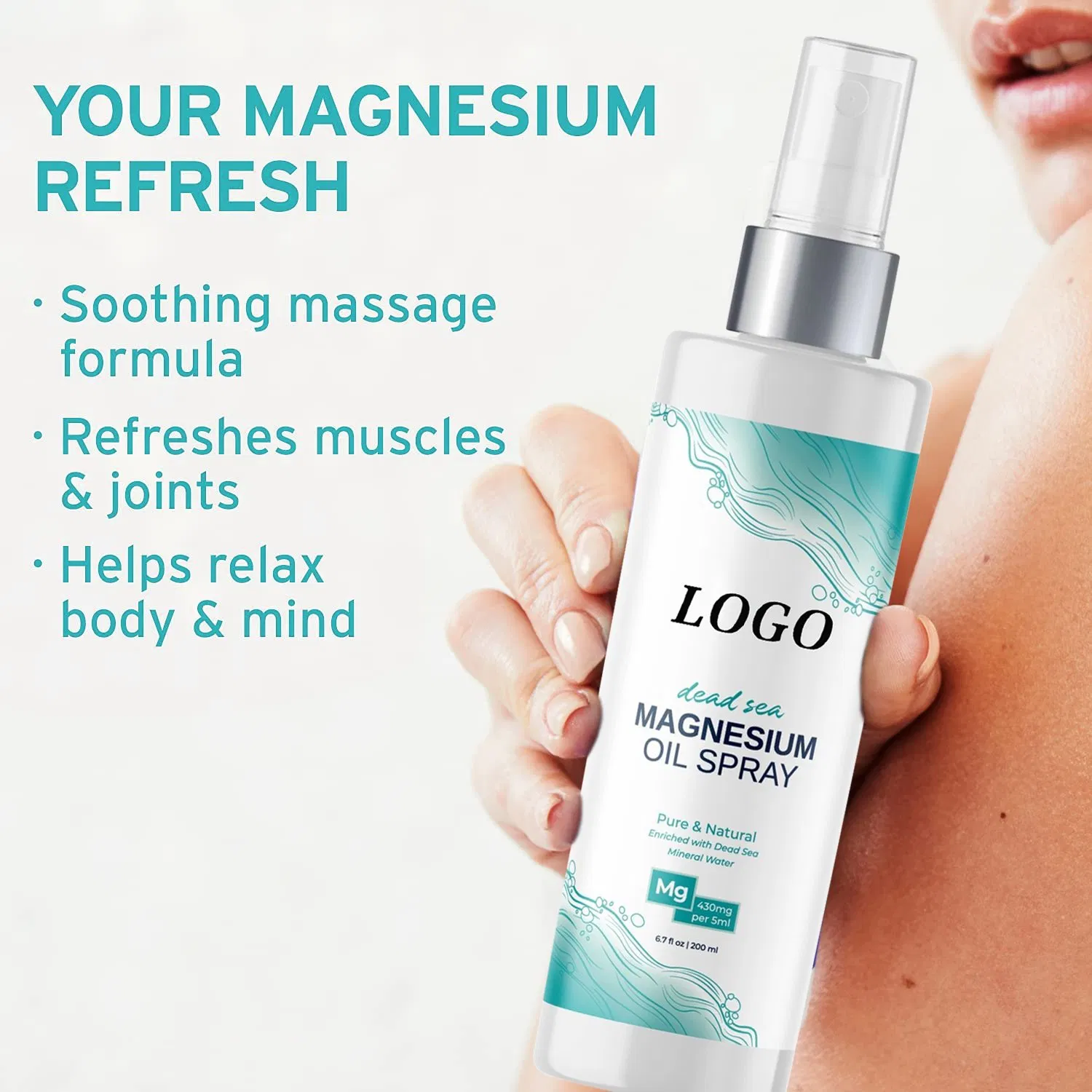 Beauty Cosmetics Skin Care Effective for Stress Relief and Relaxation Magnesium Oil Spray