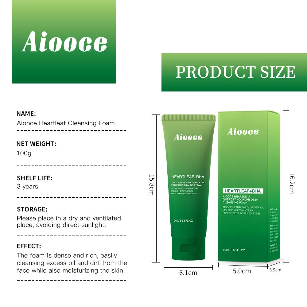 Aiooce Soothing Hydrating Deep Cleansing and Moisturizing Natural Facial Cleanser