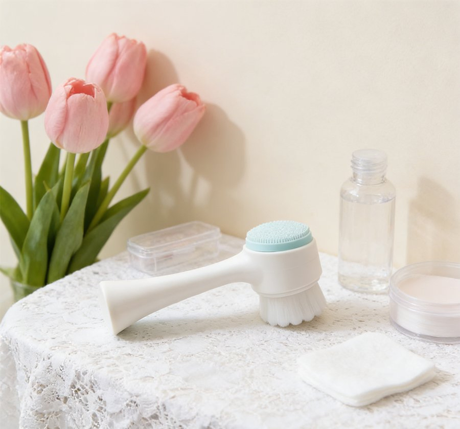 2-in-1 Silicone Facial Brush - Cleansing &amp; Massage Tool, Skin Care &amp; Makeup