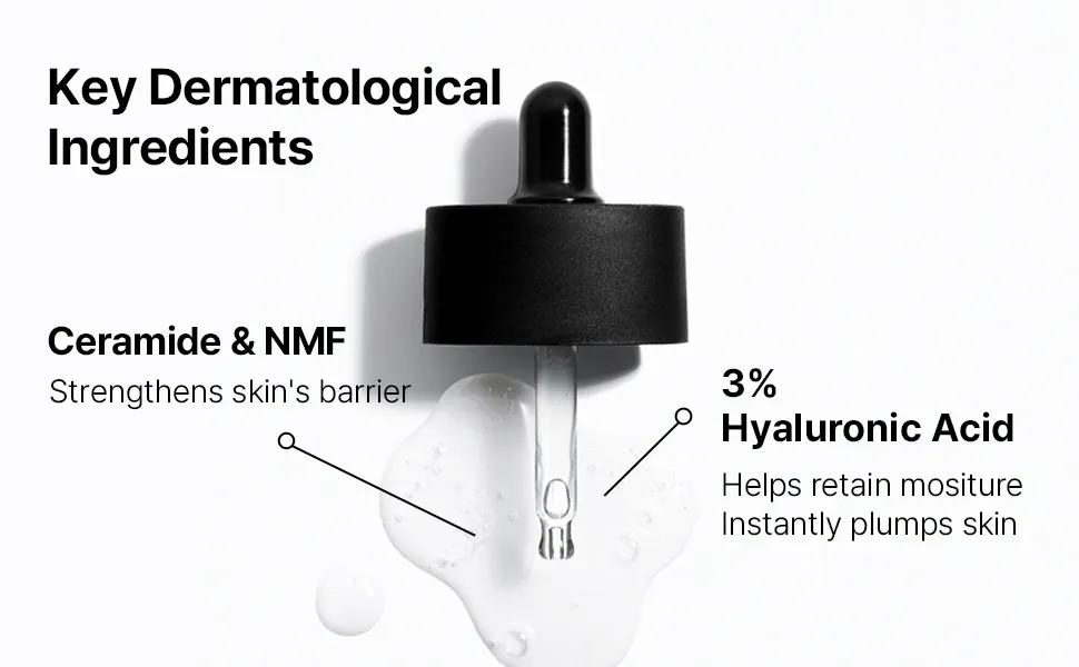 Private Label Hydration Moisture Ceramide Hyaluronic Acid Facial Serum Anti Aging Wrinkle Repair Facial Serum for Skin Care