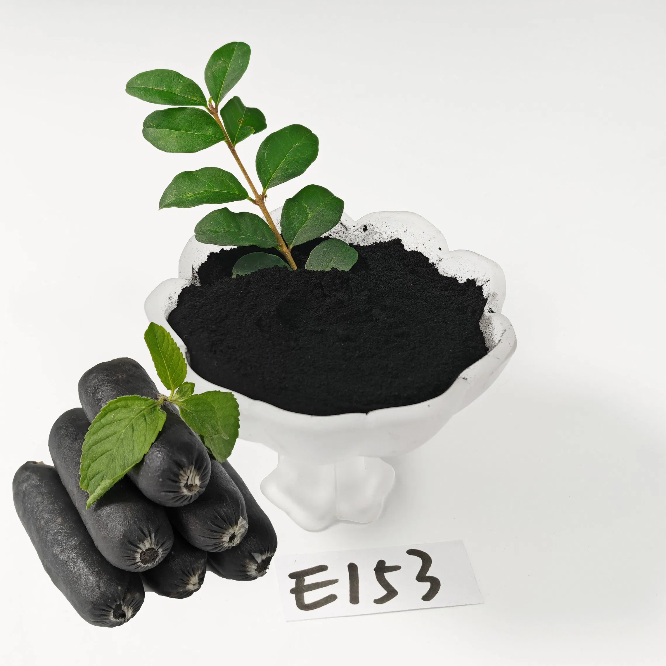 Corante Alimentar Natural de Carbono Vegetal Preto Certificado Halal para Tripas de Colágeno 100%