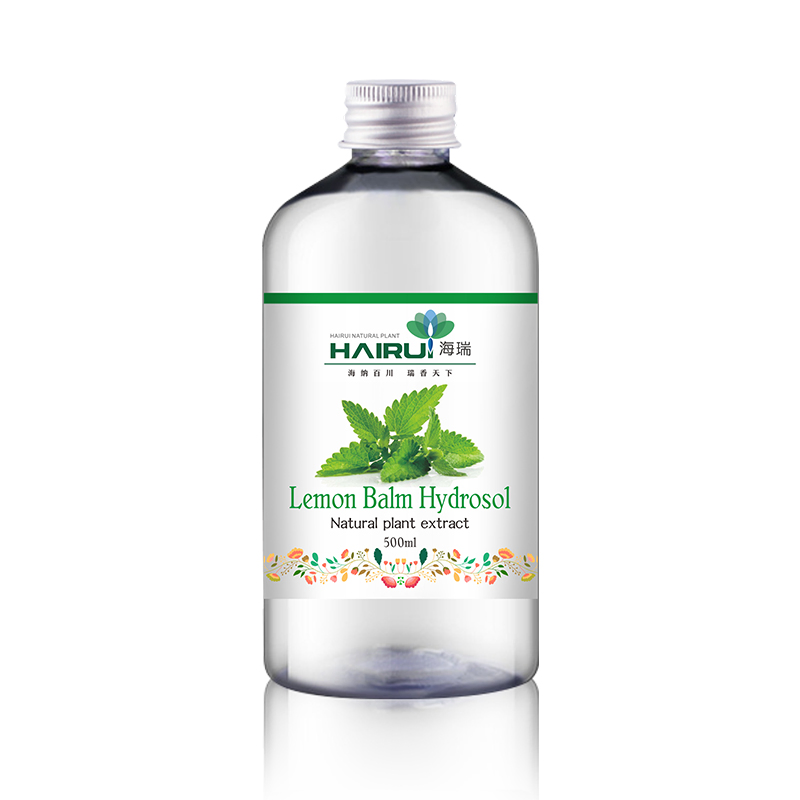 100% Hidrosol de Melissa Pura para Cuidados Nutritivos da Pele e Água Floral de Erva-Cidreira por Atacado