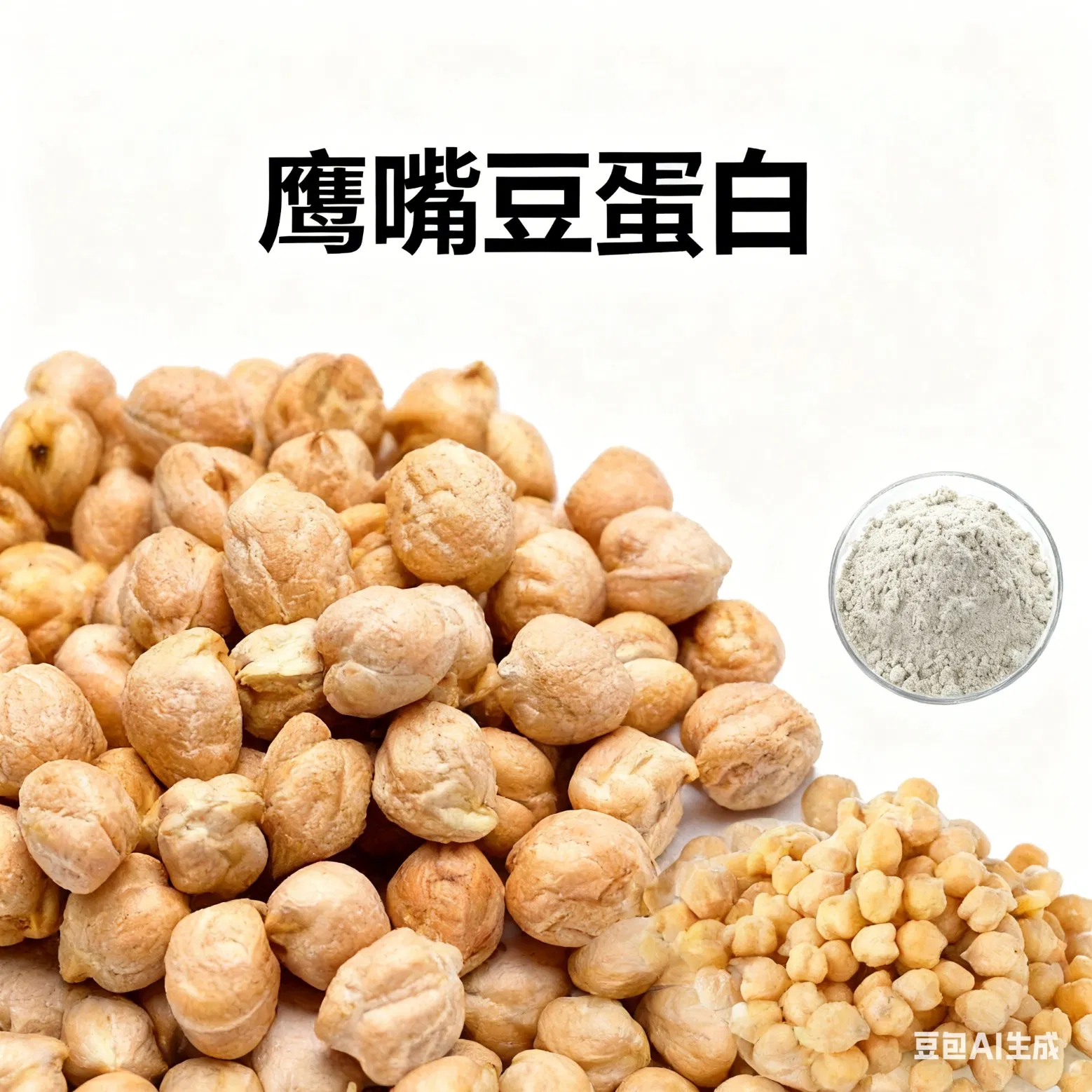 Pó de proteína de grão-de-bico com o melhor preço e ingredientes nutricionais de alta qualidade para alimentos como carne à base de plantas, bebidas proteicas e substitutos de refeição