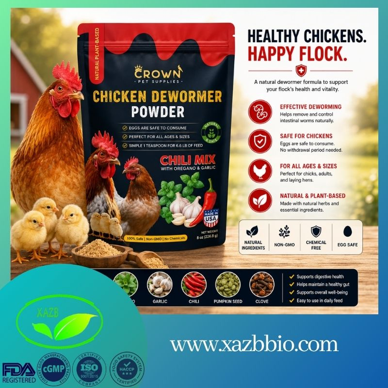 Fabricante OEM da China Pó Vermífugo para Frango Controle Herbal de Parasitas