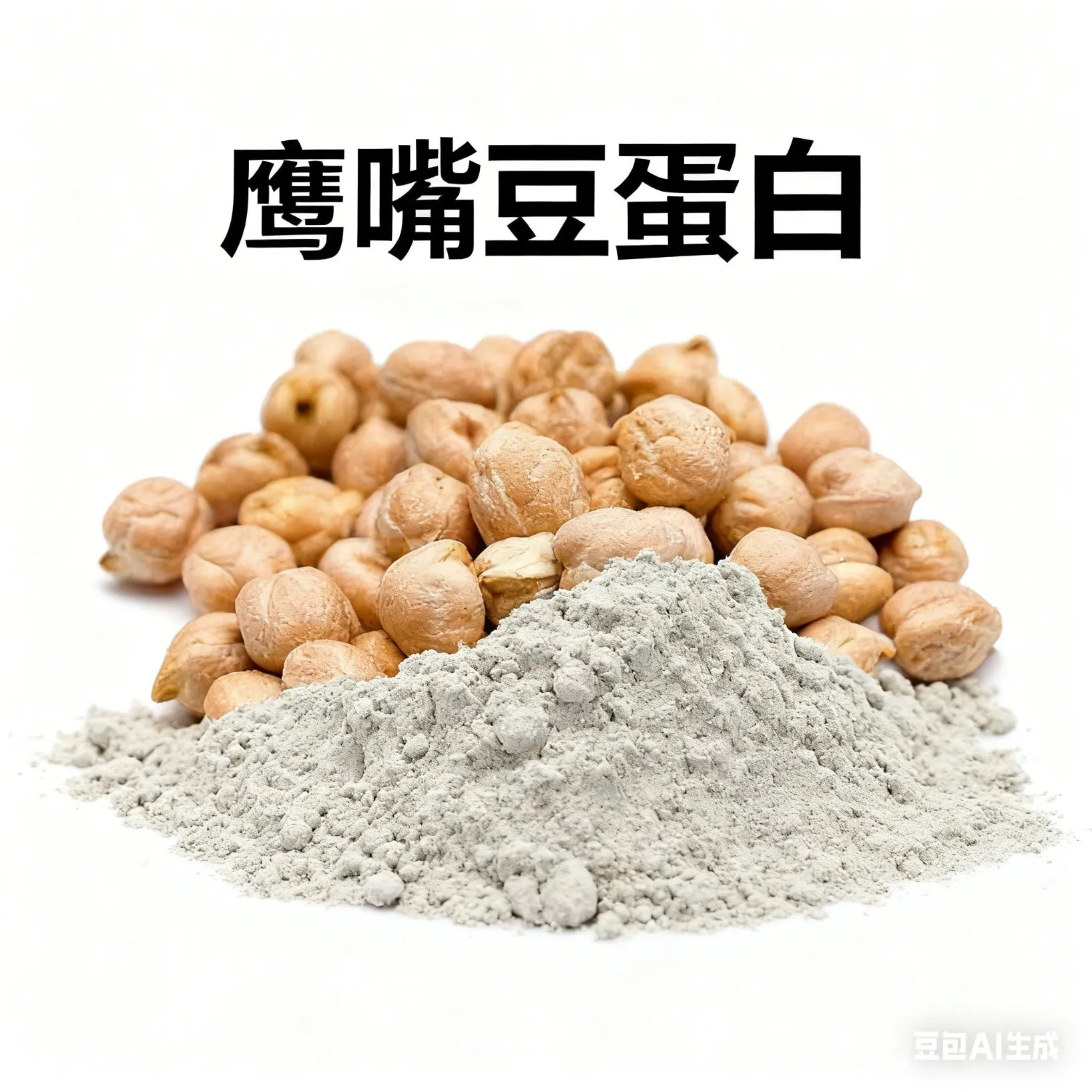 Proteína de Grão-de-Bico 80-Mesh Pó Fino, Pó Solúvel em Água, Pó Instantâneo, Seco por Pulverização, Grau Alimentício