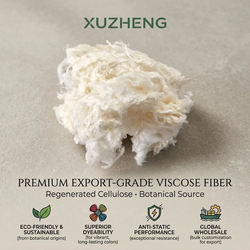 Fibra de Viscose de Celulose Regenerada à Base de Plantas Especificação Personalizada Preço por Atacado