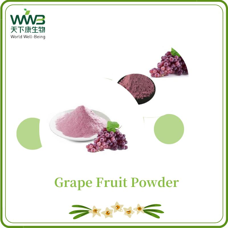 Alimento de bem-estar mundial, aditivo alimentar, extrato herbal, alimento natural, cor solúvel em água, pó puro de fruta de uva, pó de fruta de uva