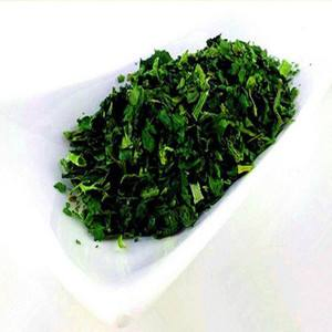 Vegetais desidratados e flocos de espinafre seco