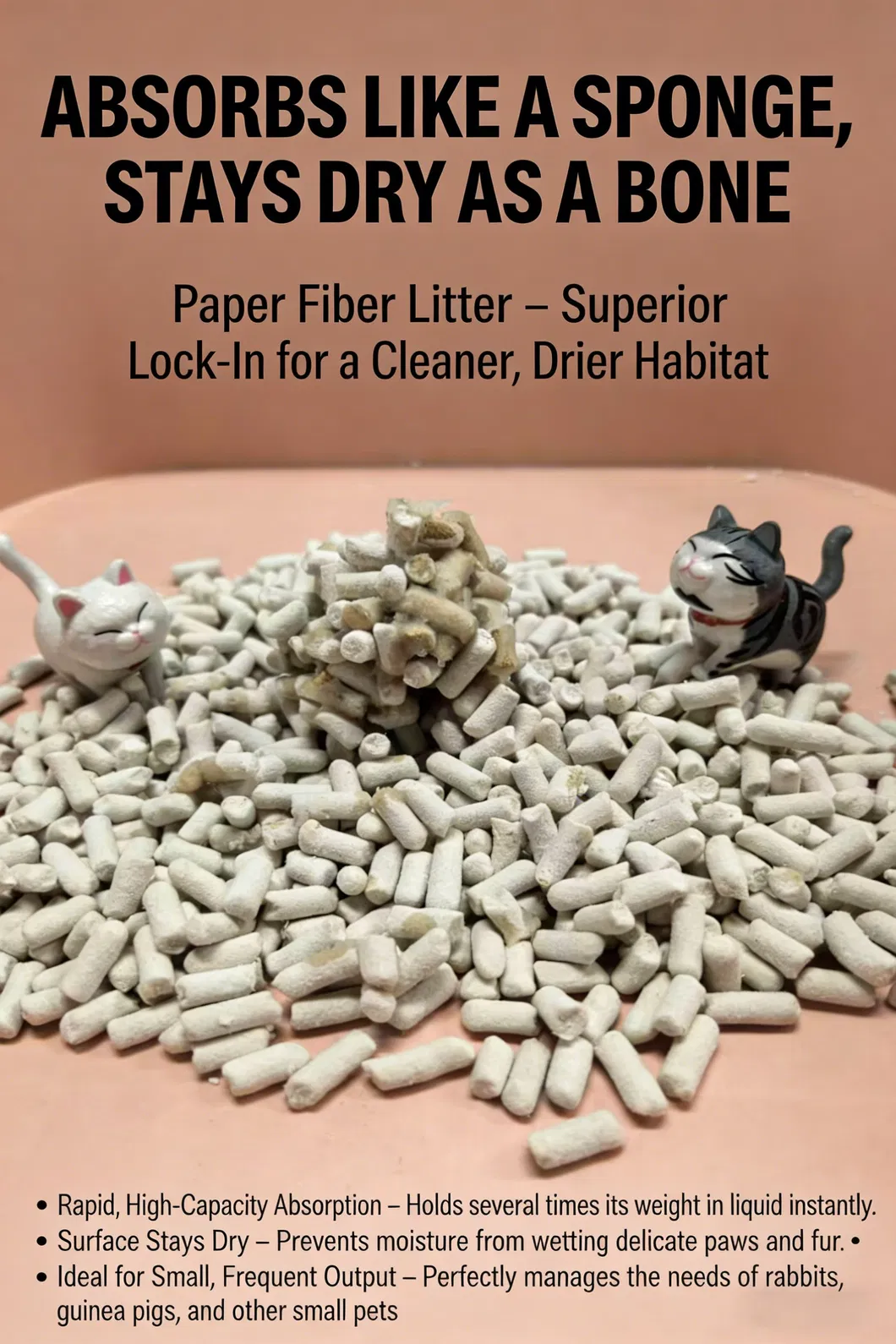 Areia para gatos de papel