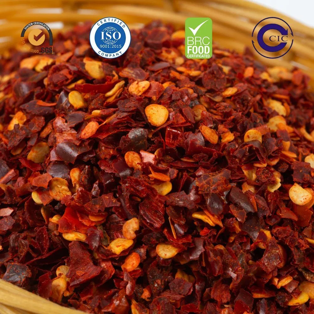 Fábrica de Pimenta Fornecimento Atacado Temperos Vegetais Flocos de Pimenta Paprika Secos com Sementes