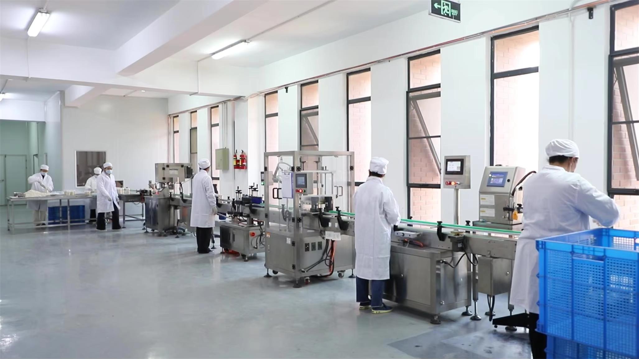 Linha de enchimento automatizada Xi'an Ajuro Biology - produção de suplementos naturais