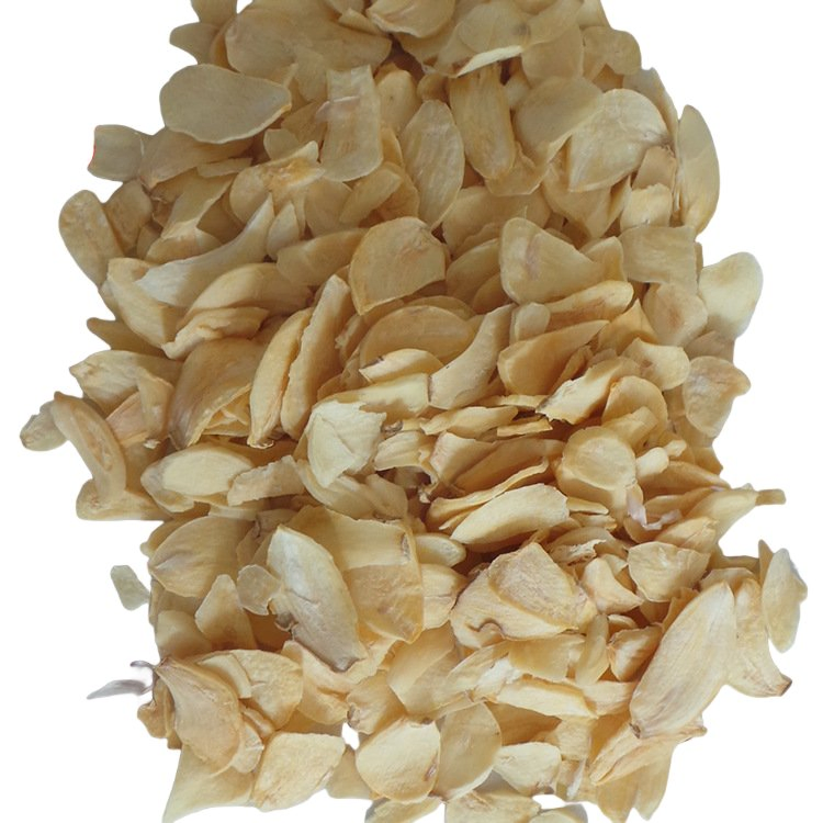 Fornecedor chinês de vegetais desidratados premium para misturas de temperos e processamento de lanches. Flocos de alho desidratados, flocos de alho seco, fornecedor de alho branco