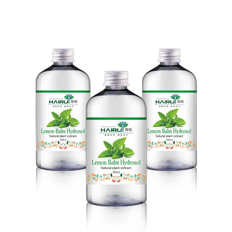 100% Hidrosol de Melissa Pura para Cuidados Nutritivos da Pele e Água Floral de Erva-Cidreira por Atacado