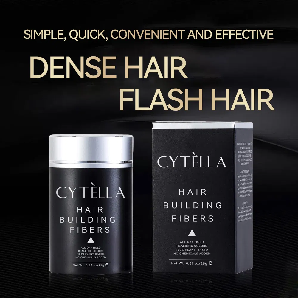 100% Fibras de Construção para Cabelo Preto à Base de Plantas