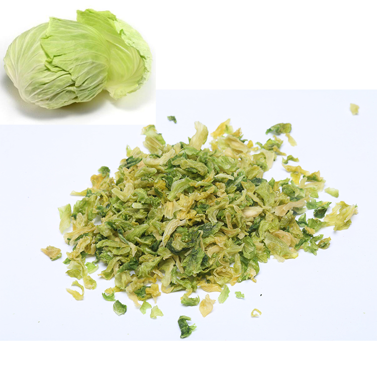 Vegetais desidratados e flocos de repolho desidratados