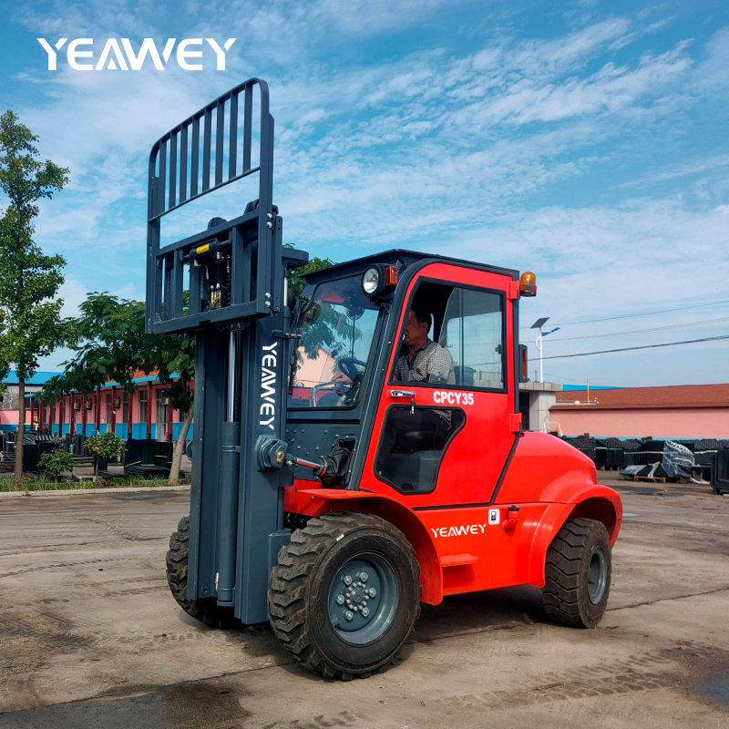 2 Wheel Drive 2.5 Ton 3 Ton Rough Terrain Forklift 2WD Diesel All Terrain Forklift Price