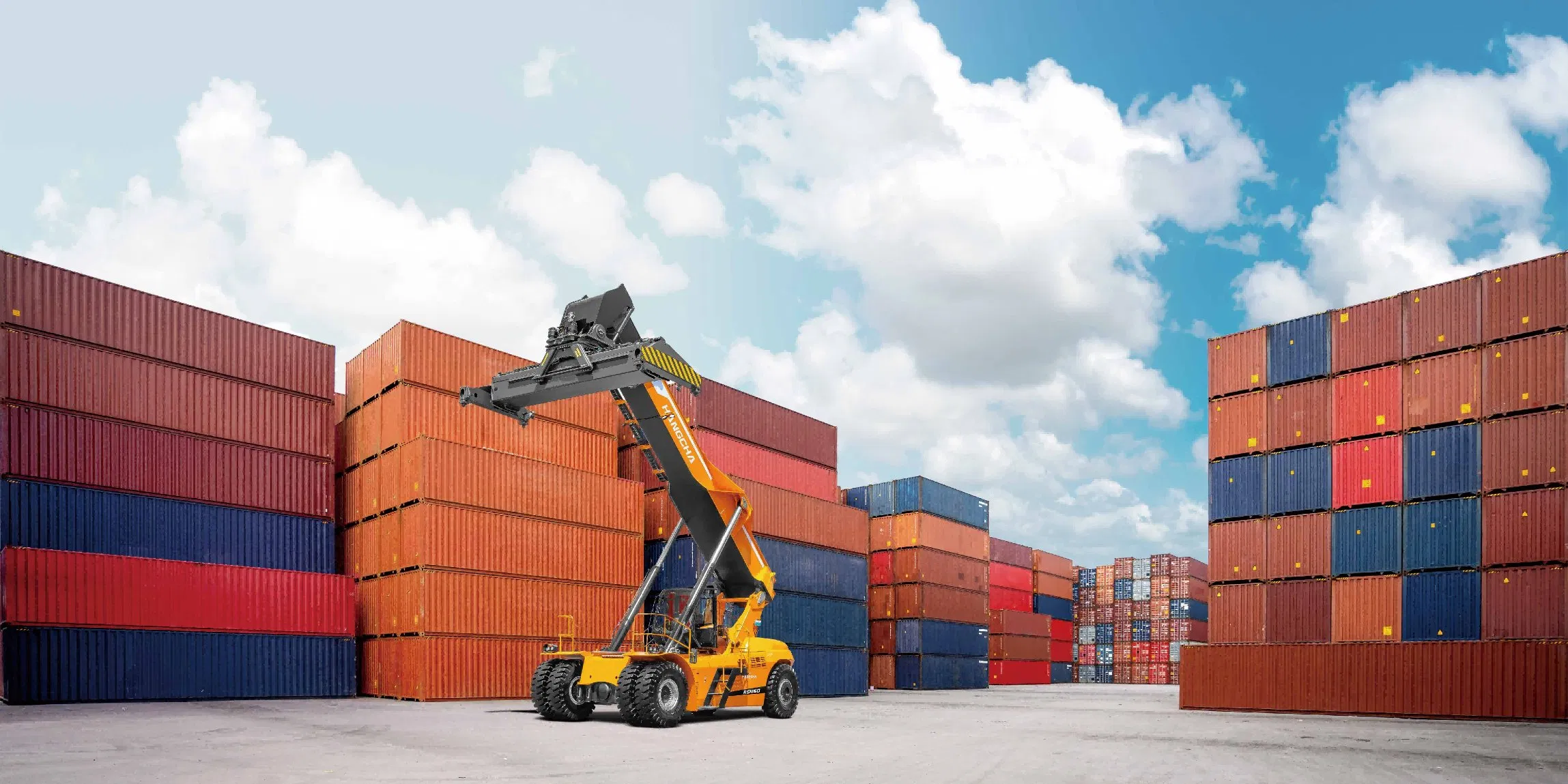 Hangcha Xh Series High-Voltage Lithium Battery Reachstacker 45t Heavy-Duty Container Handler for Industrial Ports/Terminals