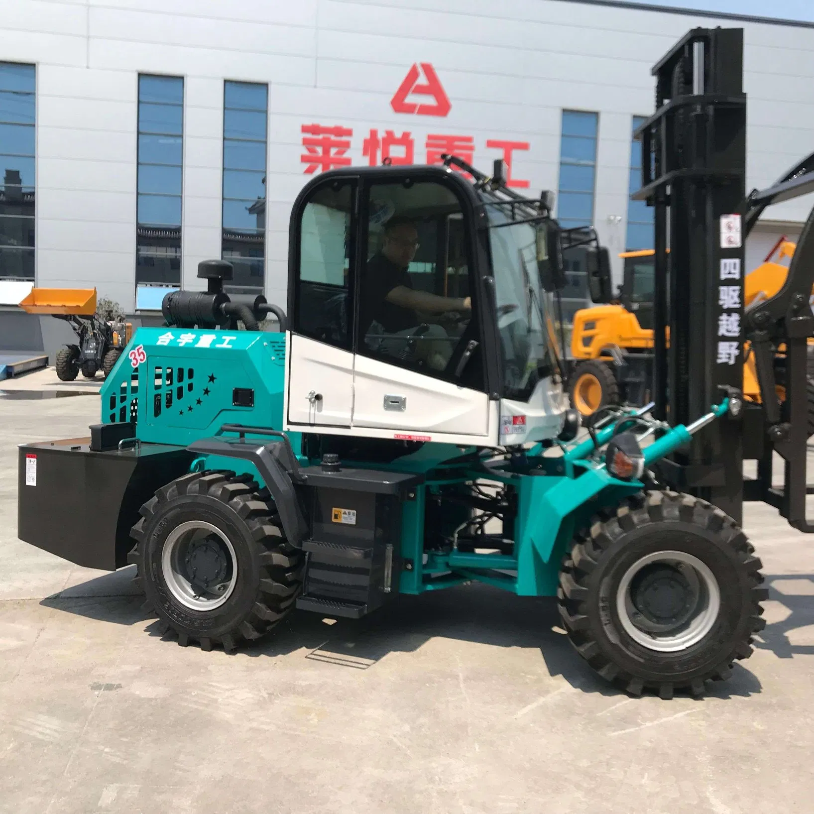 Explosion-Proof off-Road Forklift ATEX Certified for Oil &amp; Gas Sites Anti-Corrosion Steel Frame