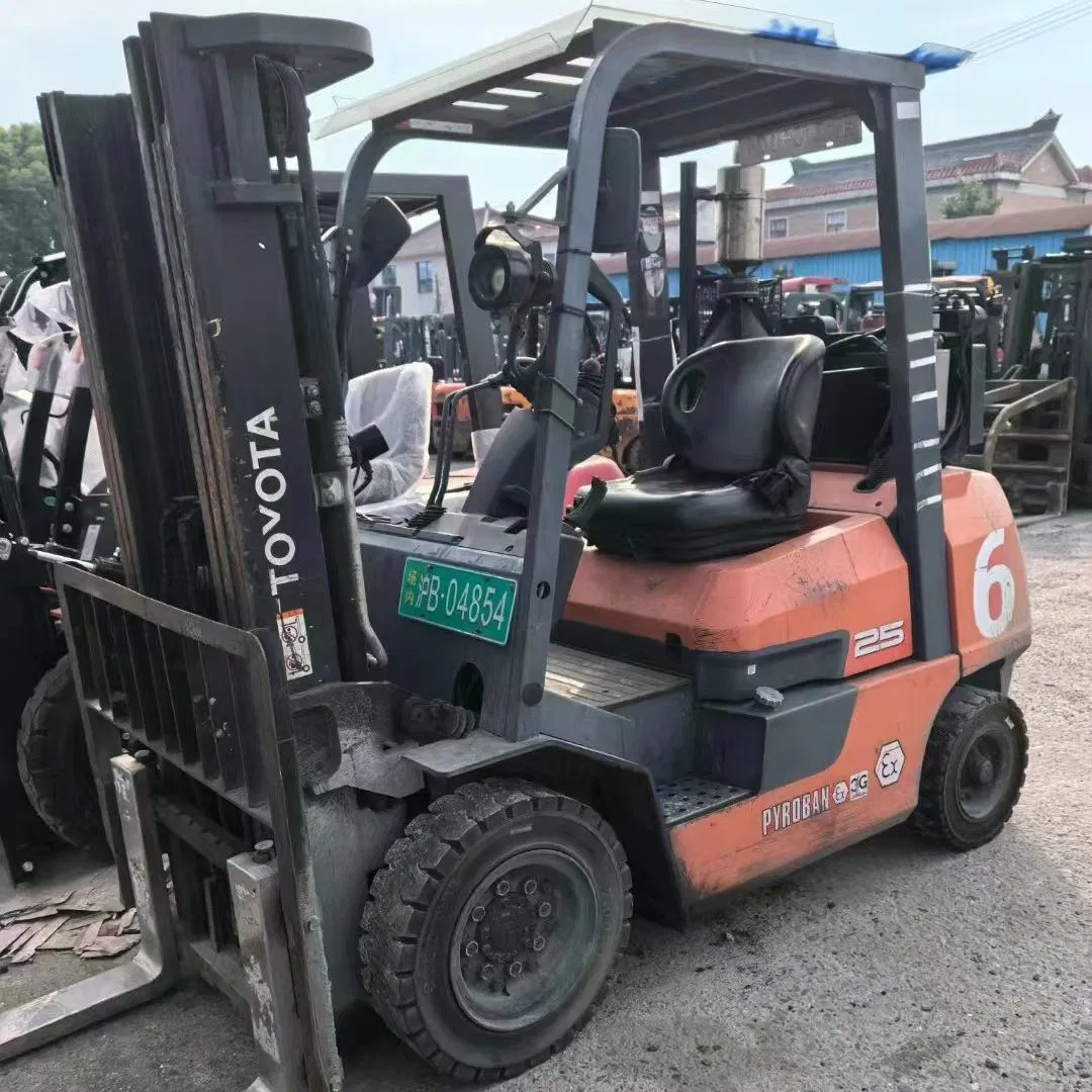 Used Toyota 2.5 Ton Explosion-Proof Forklift Equipped with Three-Stage Mast Height of 4.5 Meters