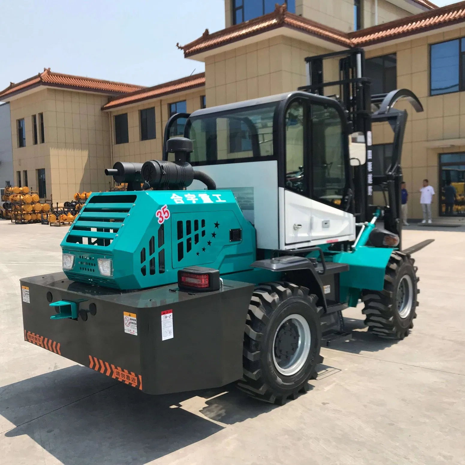 Explosion-Proof off-Road Forklift ATEX Certified for Oil &amp; Gas Sites Anti-Corrosion Steel Frame