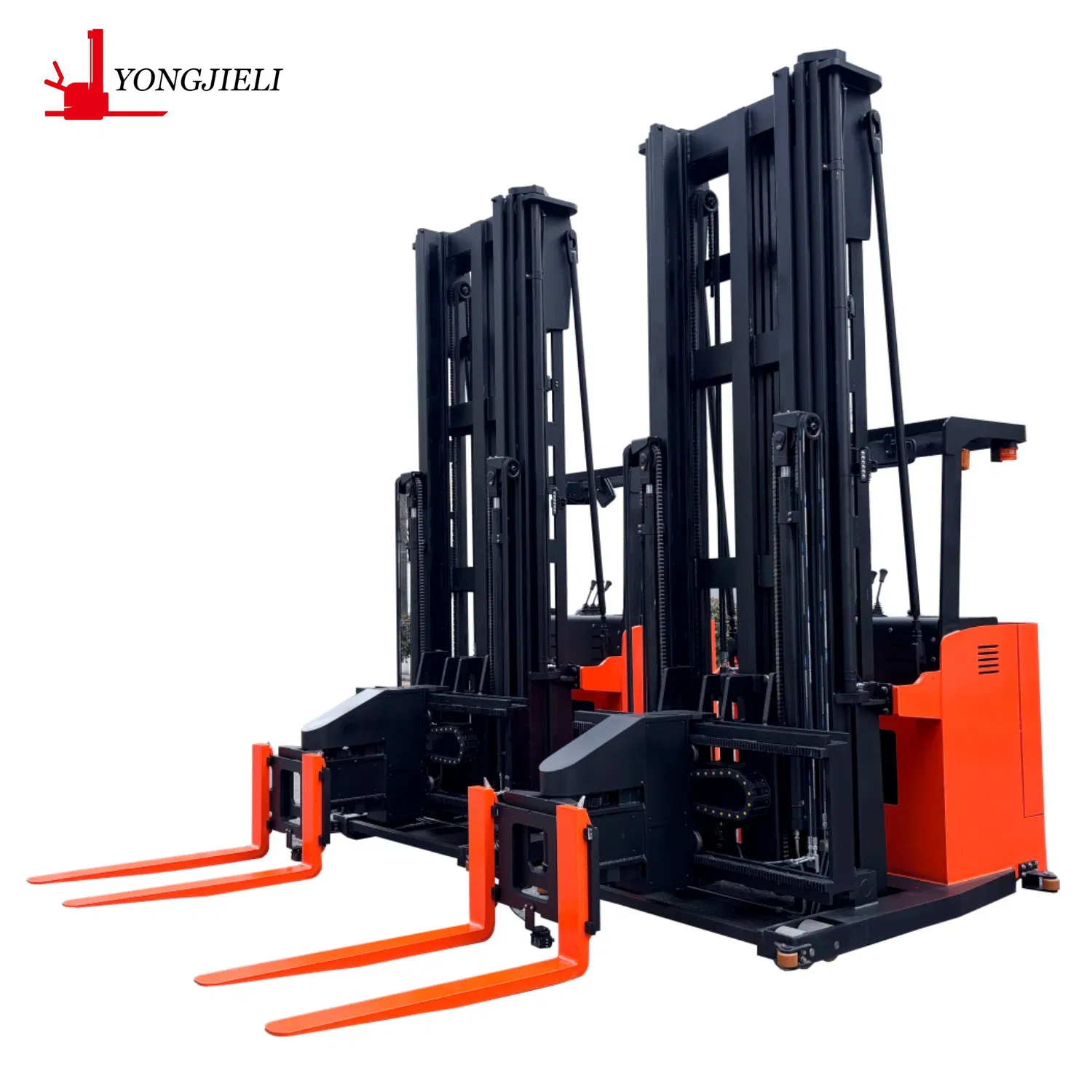 Very Narrow Aisle Highly Lift 3-Ways Three Way Standing-Drive Type Electric Forklift Truck Electric Lifting Reach Forklift