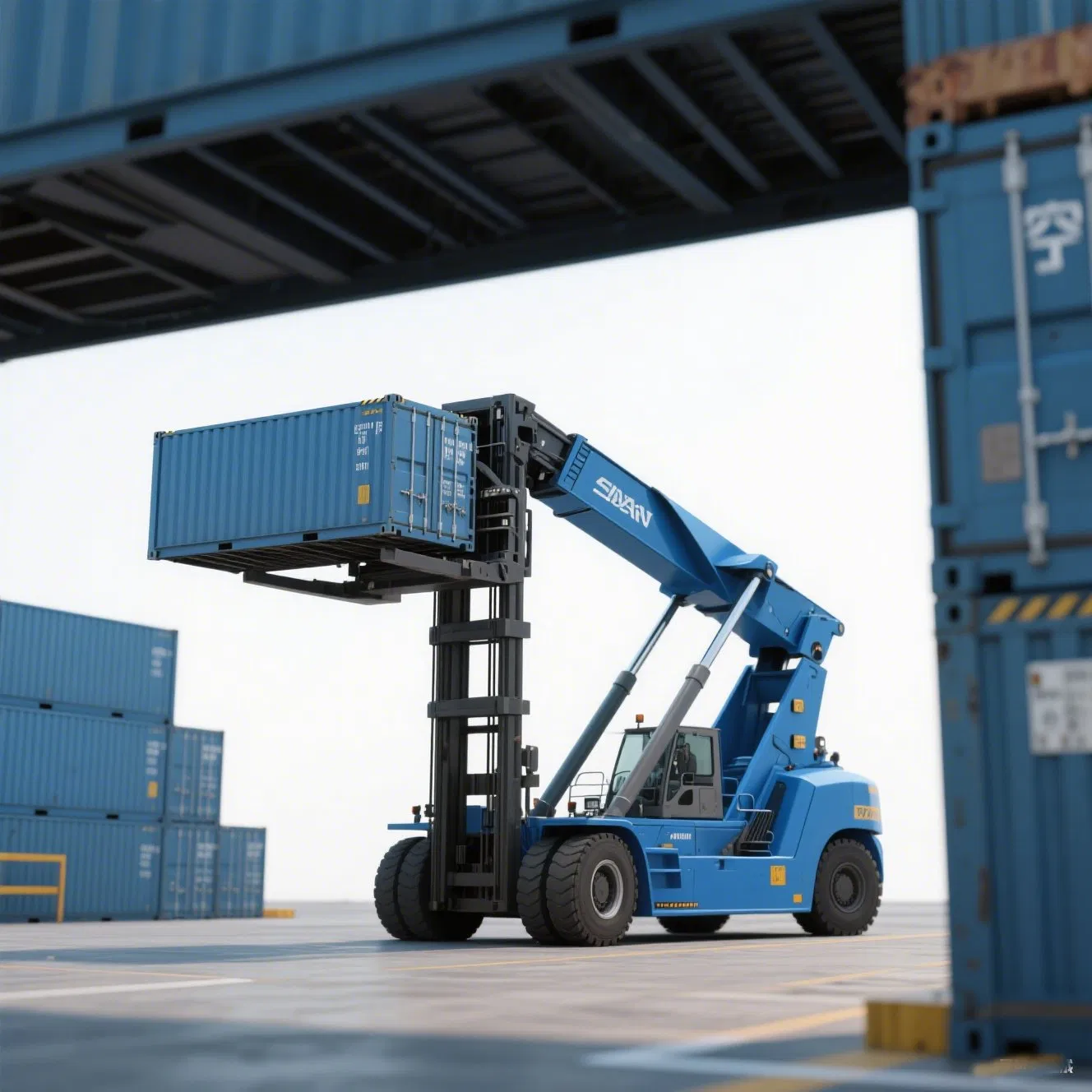 Port Machinery 9t Layer Empty Container Handler Sdcy90K7h2 with 7 Stacks