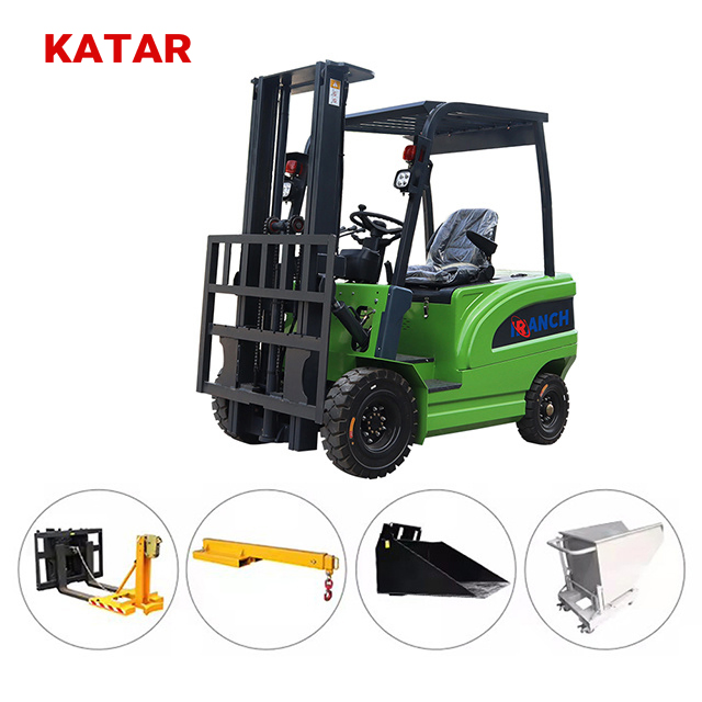 4 Wheel Lift 3.5 Ton Diesel Side Loader Powered Counterbalance Small Mini Electric Battery Hydraulic Pallet Forklift