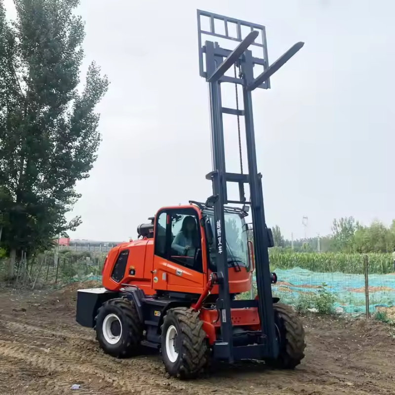 4WD All Rough Terrain Rough Terrain Forklift 3.5 Ton Rough Terrain Forklift with Cabin