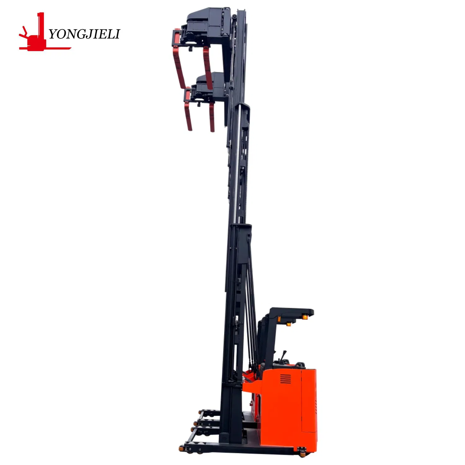 Very Narrow Aisle Highly Lift 3-Ways Three Way Standing-Drive Type Electric Forklift Truck Electric Lifting Reach Forklift