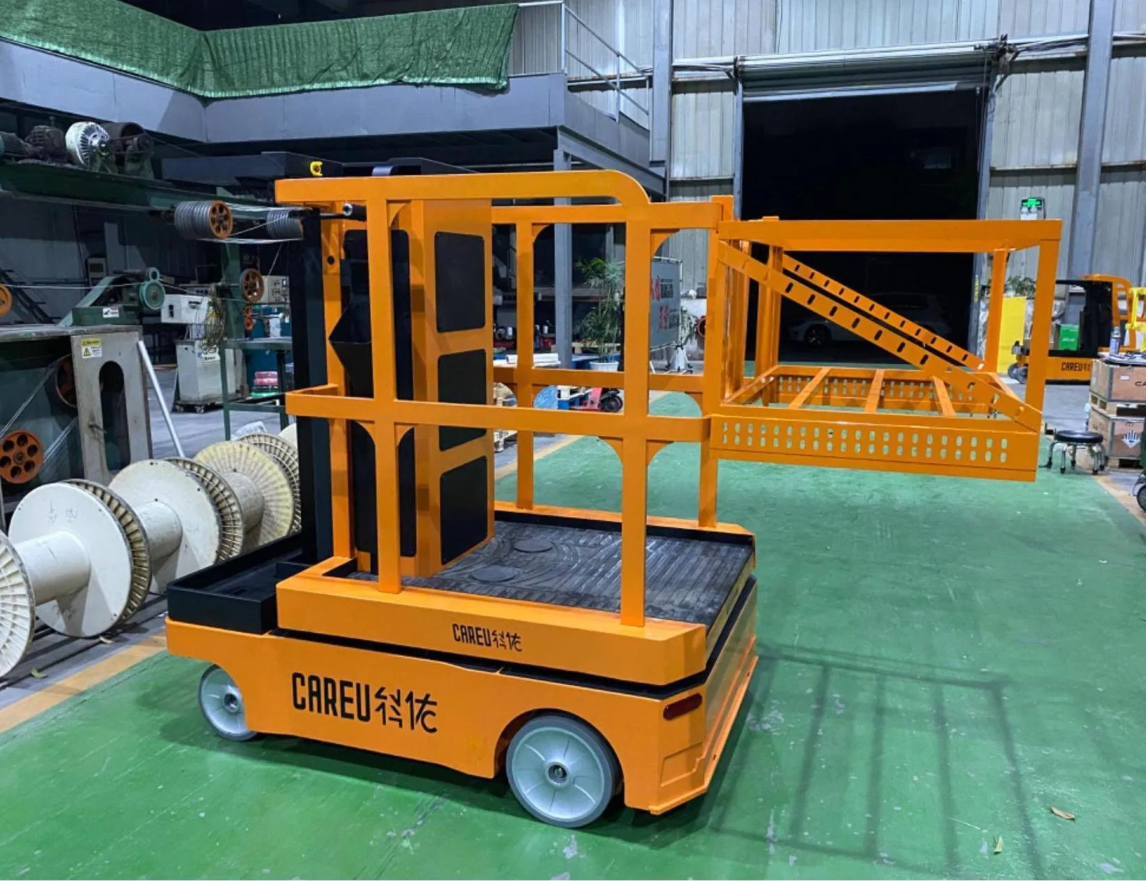 Low Cost High Precision Quiet Order Pickers for Warehouse Use