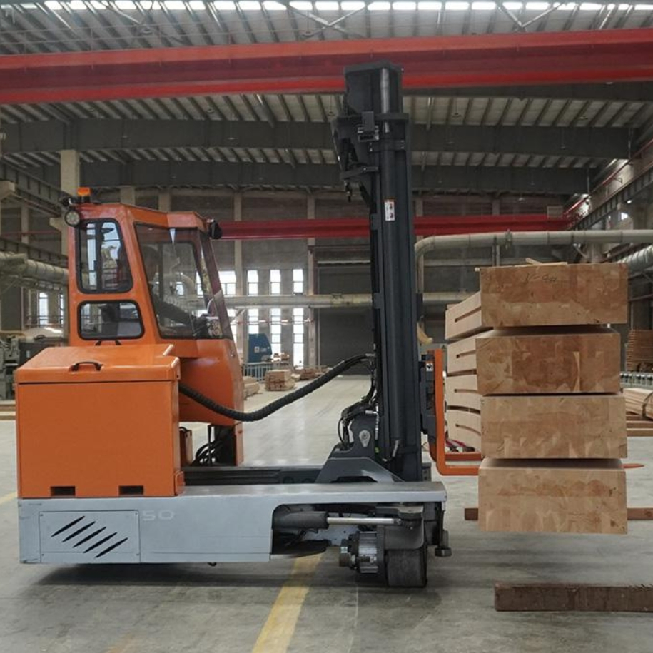 Manufacturers Multi-Directional Electric Side Loader Forklift 2ton 2.5ton 3t 4/4.5/5 Ton with 6-6.5m Stacker