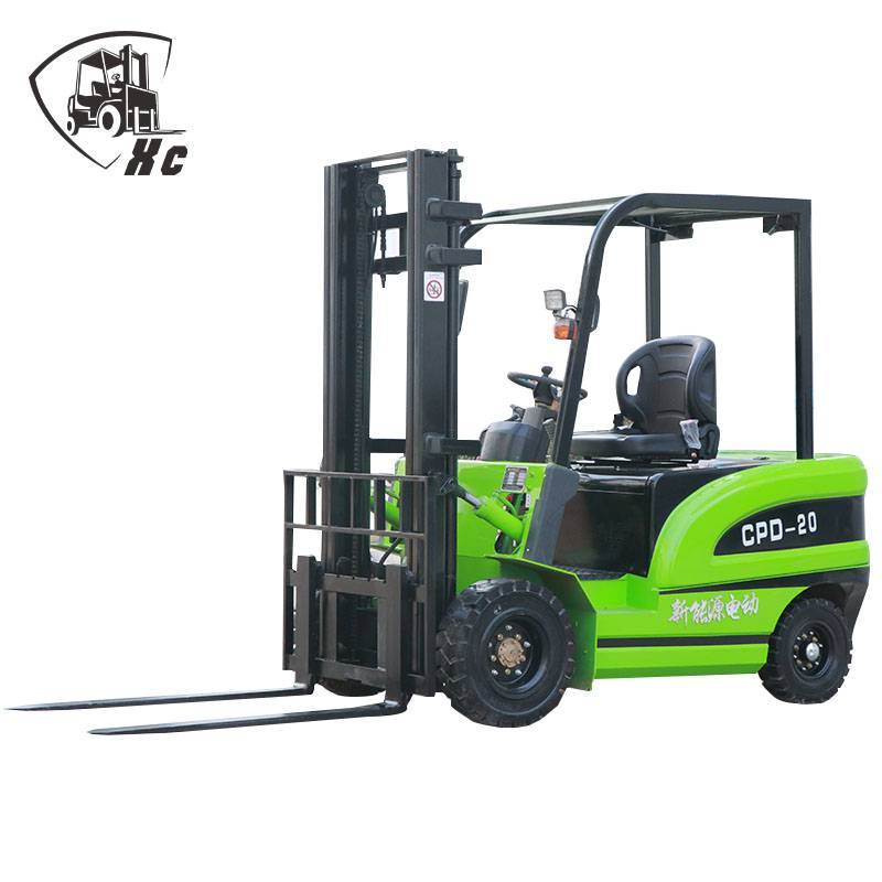 2000kg Hydraulic 4 Wheel Electric Side Loader Small Hydraulic Power Battery Forklift