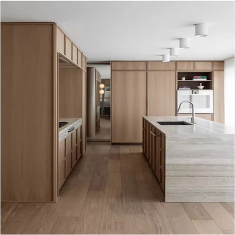 Kitchen Cabinet Supplier Pantry Modular Modern Wood Furniture Black Kitchen Cabinet