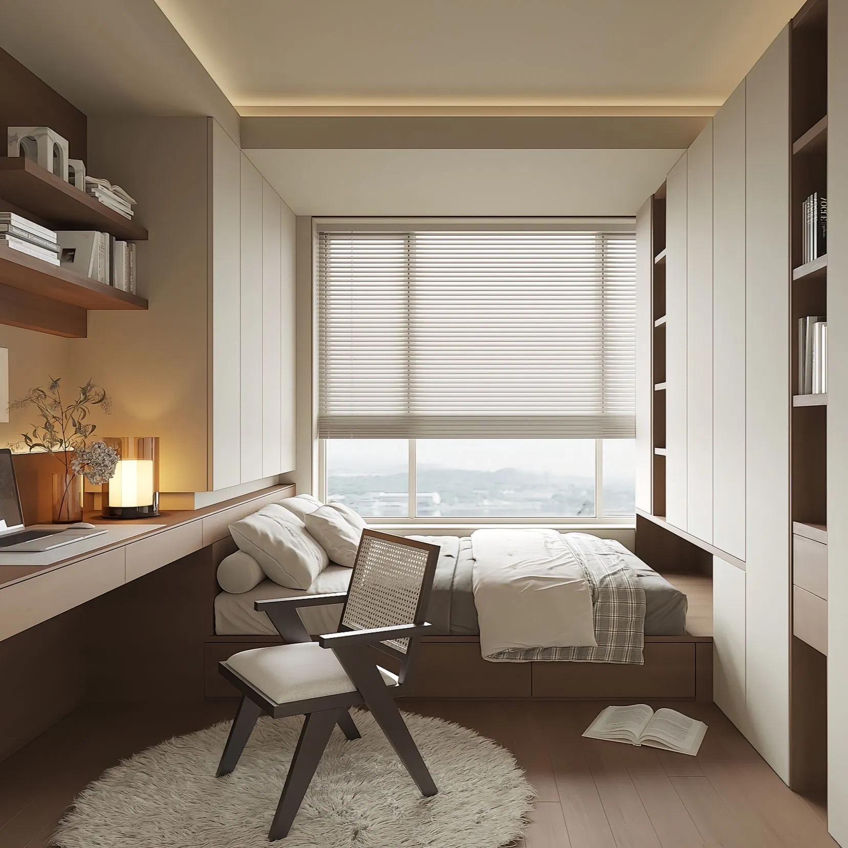 Modern Log Style, Natural Environmental Protection, Simple Design, Children's Room, Comfortable Large-Capacity Storage Space, Customized Wooden Tatami Bed