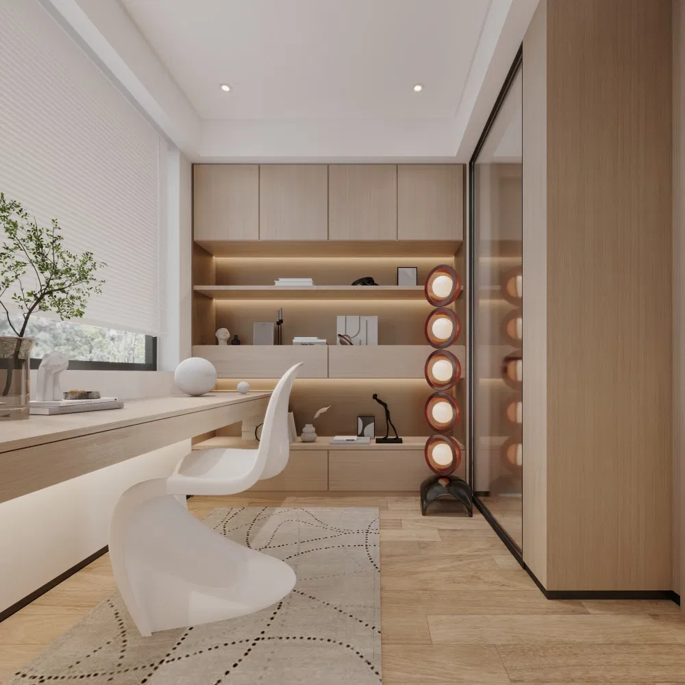 Swete Modern Style Bedroom Study Desk Bookcase Custom Design Plywood