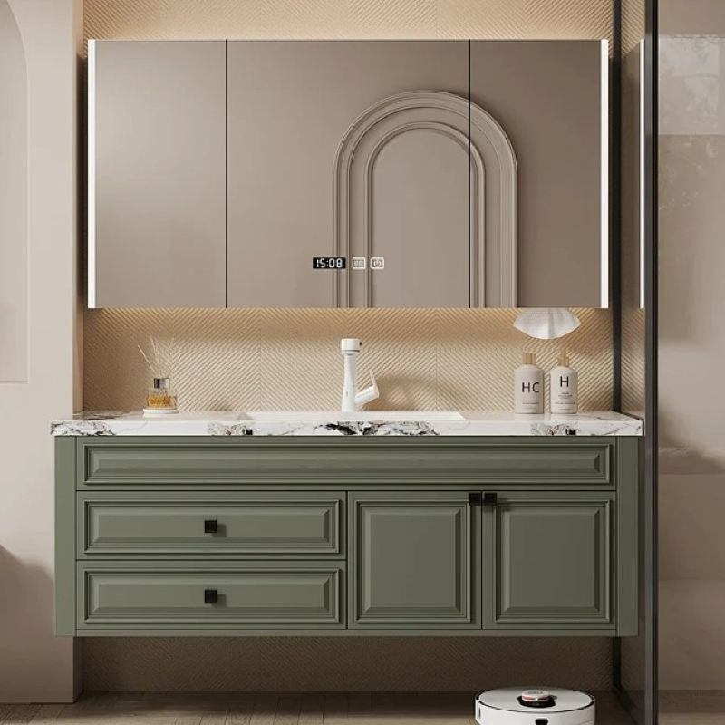 Veyron Customized Modern Home Furniture Elegant Design Wall Mounted Bathroom Vanity Mirror Medicine Wooden Cabinets Accessories