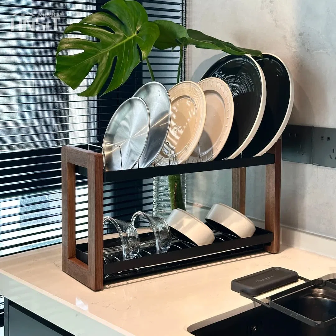 Luxury Style Plywood with Marble Countertop Black Modular Pantry Storage Kitchen Cabinet Aluminium/Popular/Frameless