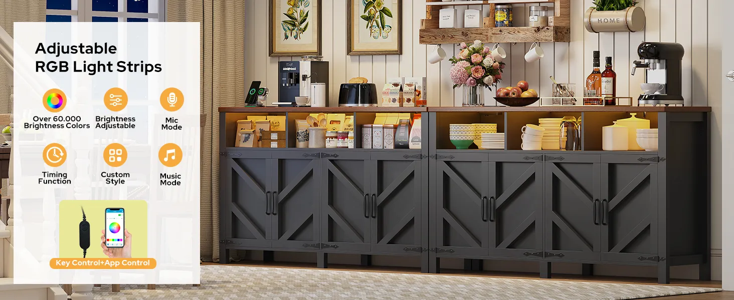 Sideboard with RGB Lights