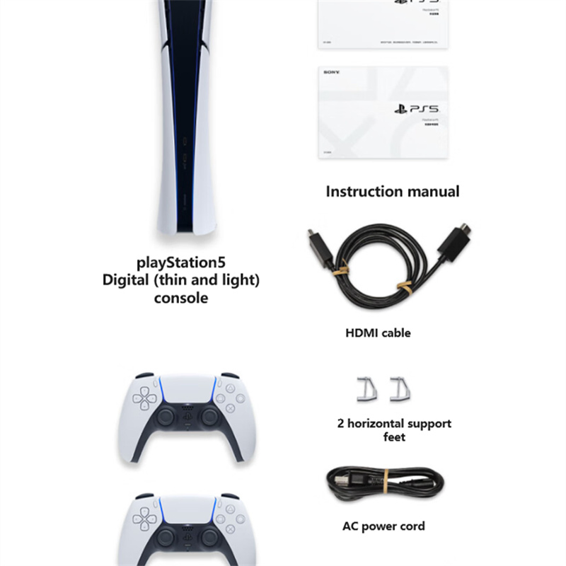 New -S Console Play-Stations TV Game Console Blu Ray Clear