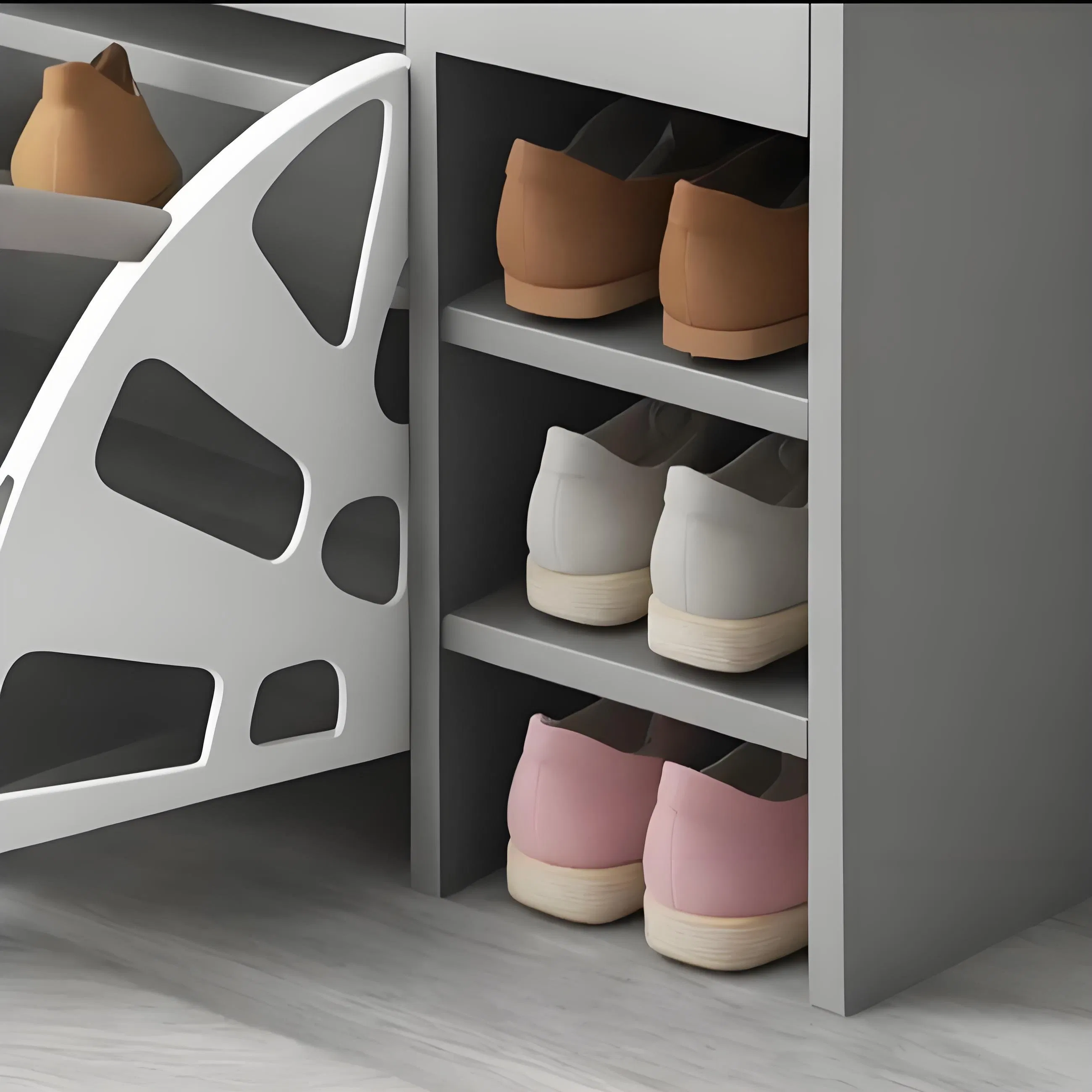 Flip-Top Shoe Changing Stool, Home Doorway Shoe Cabinet, Sit-Down Shoe Bench