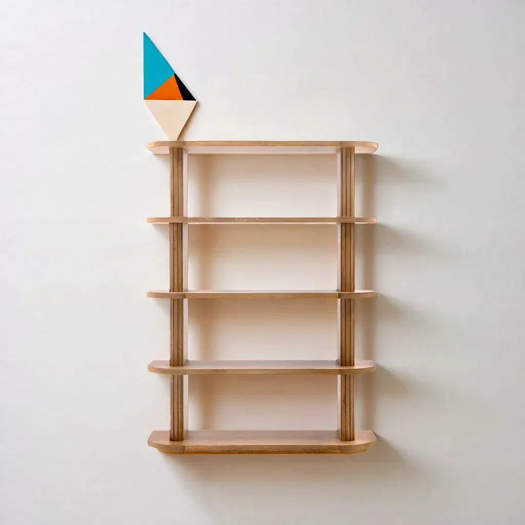 Scandinavian Style Slim Bookcase White Lacquered Surface Space Saving Design Fits Narrow Walls or Corners Lightweight Yet Sturdy for Apartments Bookcase