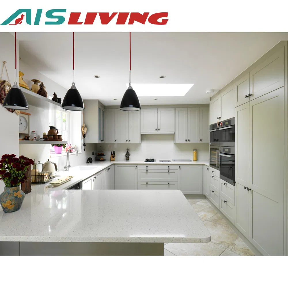 Customized Living Room Furniture Waterproof Design Multifunctional Modular PVC Finish Shaker Door Practical Home Furniture Kitchen Cabinets Sample Customization