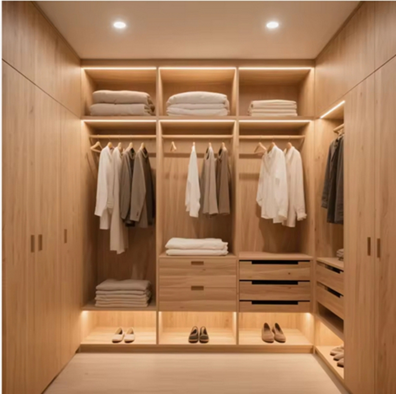 Walk in Closet Wardrobe Cabinets System Wood Wardrobe Bedroom Furniture Armoire