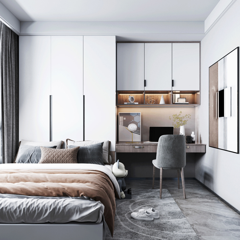 Modern Furniture Bed Frame Modern Minimalist Panel Tatami Bed Wood Oak Hotel Bedroom Furniture Bed with Storage