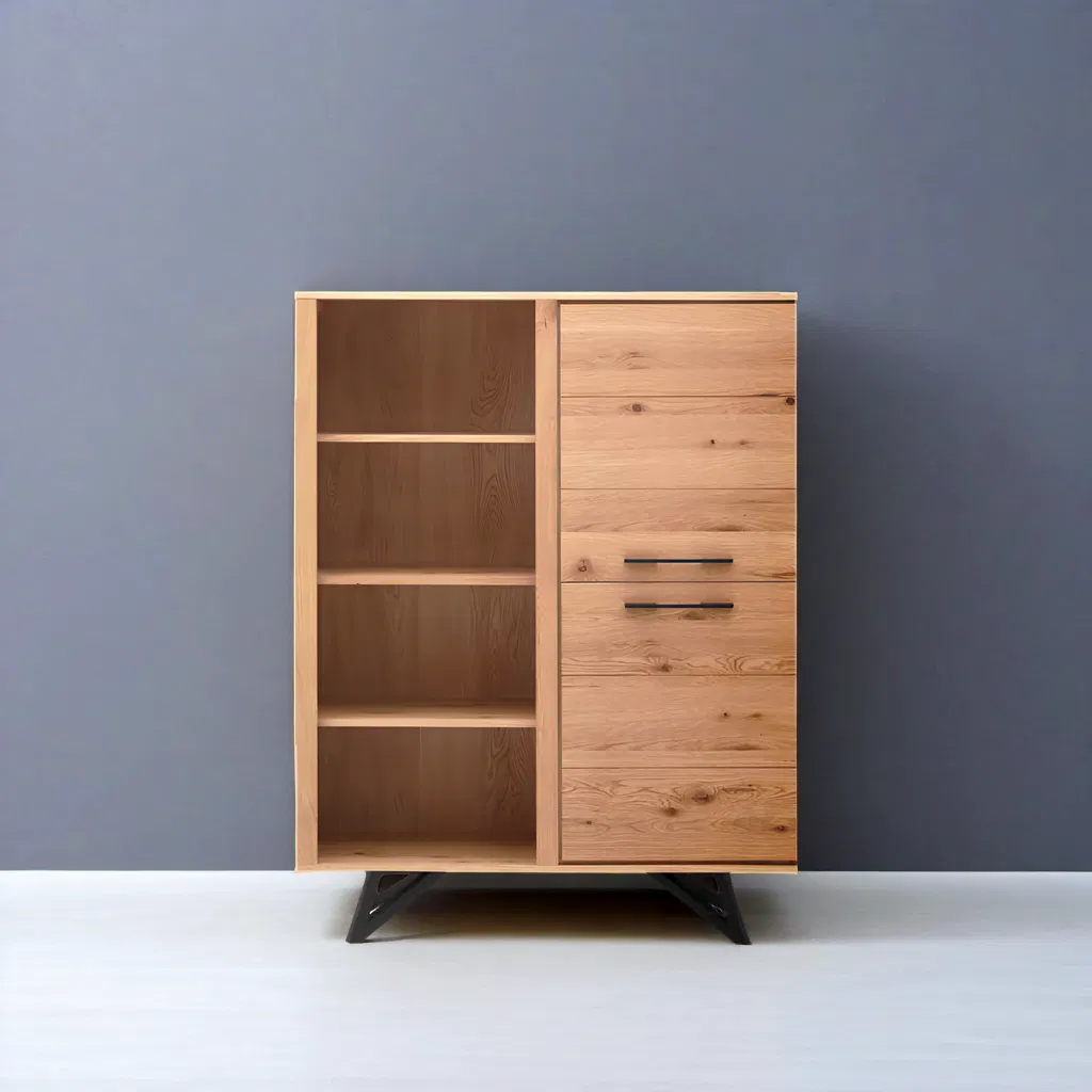 Industrial Chic Solid Wood Shelves Black Iron Legs Rustic Home Decor Bookcase